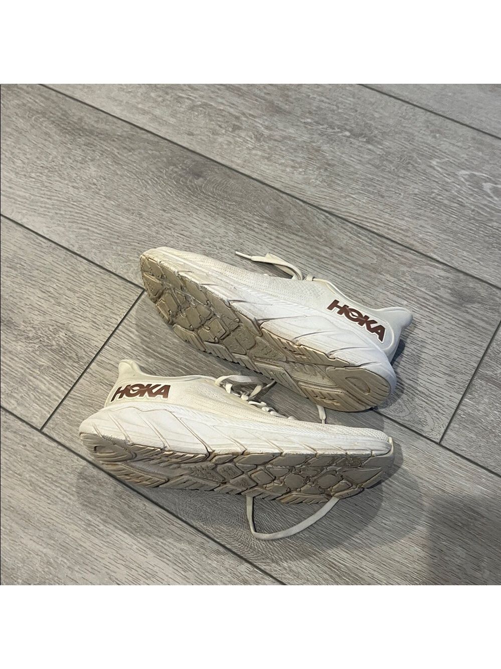 Hoka one one Women's cream Beige Athletic Shoes size 8.5 - Picture 4 of 9